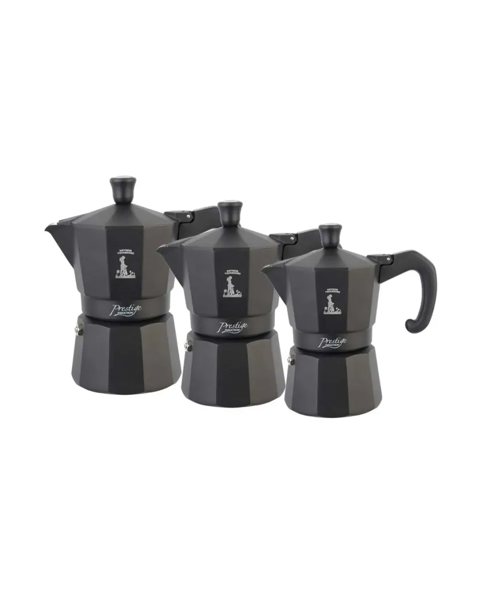Antigua Tazzadoro Miss Moka Prestige AllBlack moka induzione nera 2 tazze