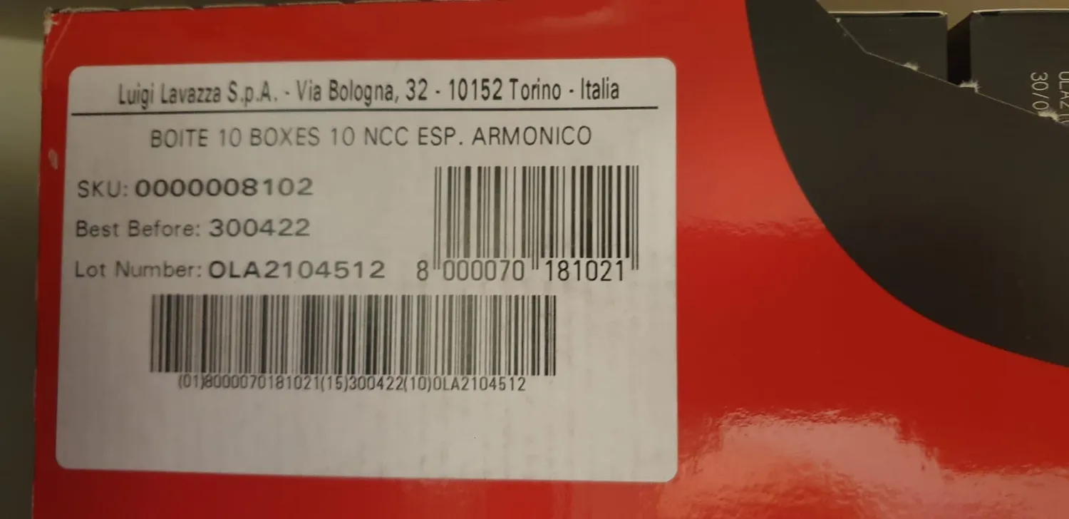 Lavazza Armonico capsule compatibili Nespresso 100 pz tostatura scura