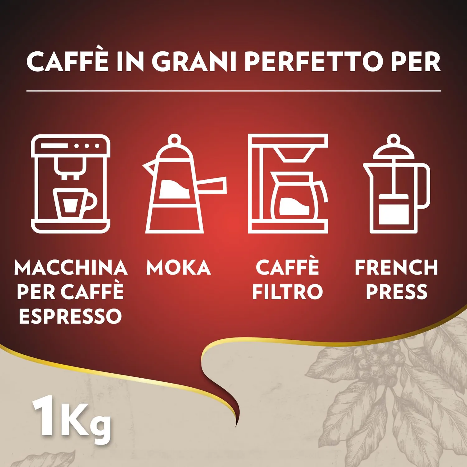 Lavazza Barista Gran Crema caffè grani 1 kg floreale