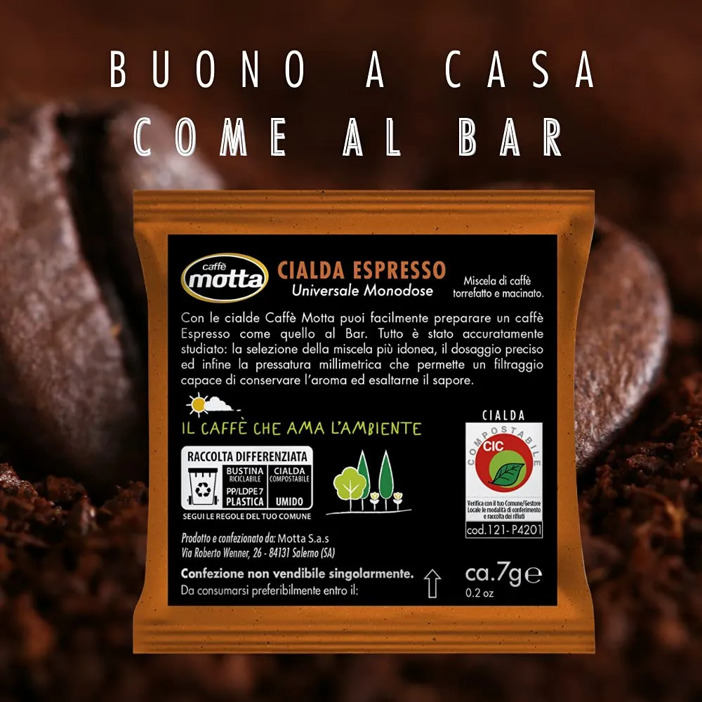 Caffè Motta Cremoso Cialde ESE 44 mm Kit 50 pz delicato