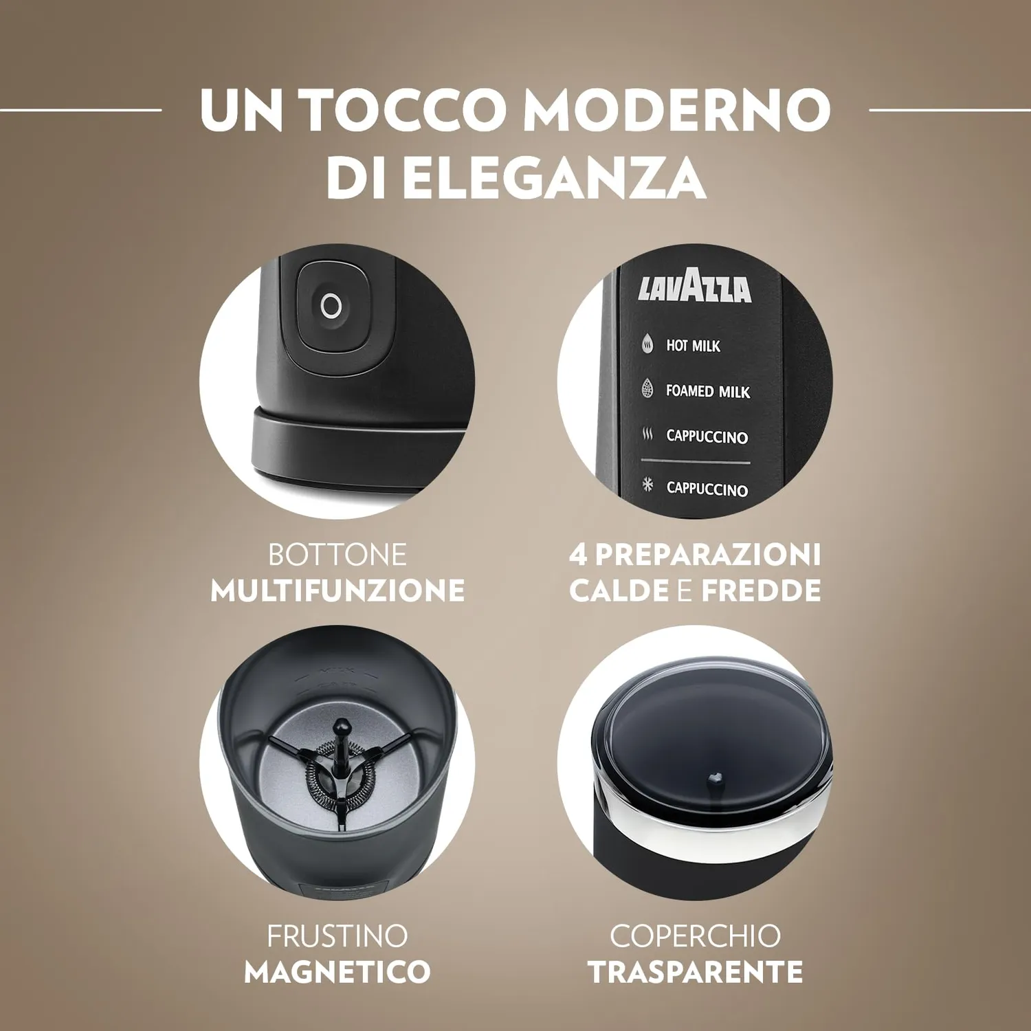 Lavazza MilkEasy Plus montalatte elettrico nero schiuma