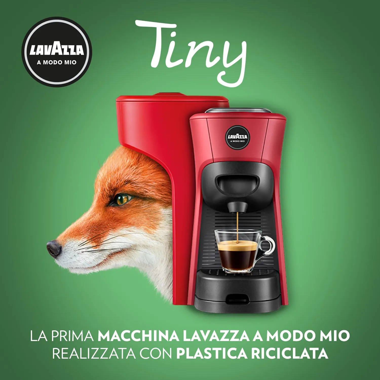 Lavazza A Modo Mio Tiny macchina rossa + 64 capsule Rossa