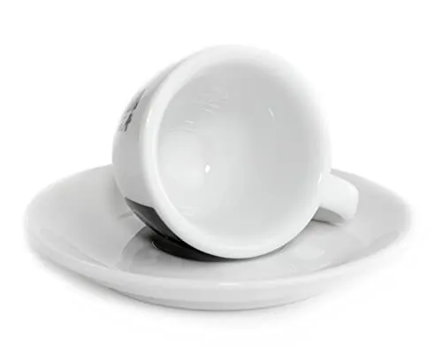 Almanegra set 6 tazzine caffe porcellana bianca con piattino bar