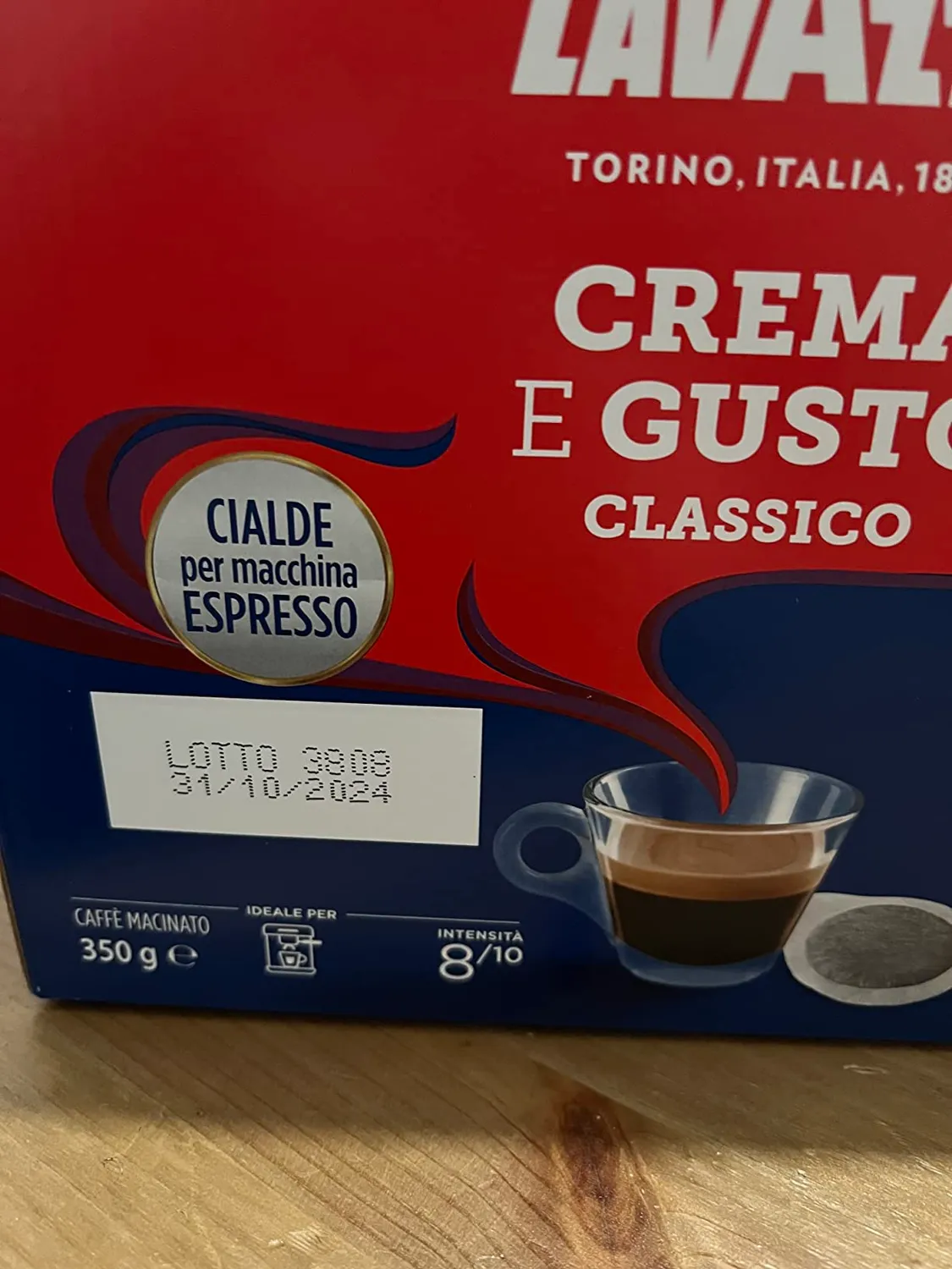 Lavazza Crema e Gusto Classico cialde ESE 50 pz legno tabacco