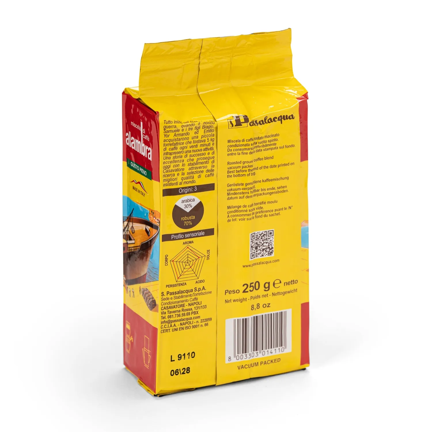Passalacqua Alambra caffè macinato 250g intenso