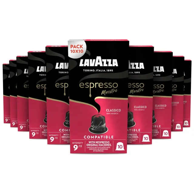Lavazza Espresso Maestro Classico capsule Nespresso 100 pz tostatura scura