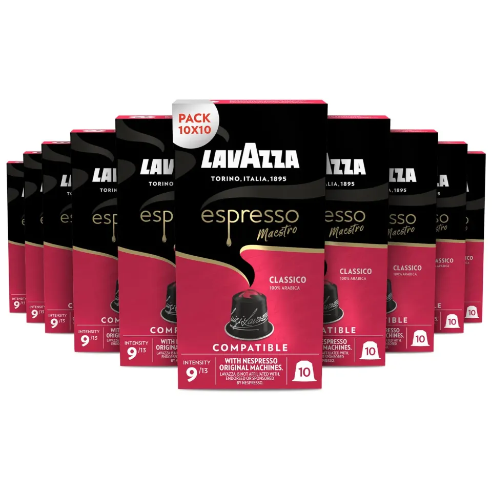 Lavazza Espresso Maestro Classico capsule Nespresso 100 pz tostatura scura