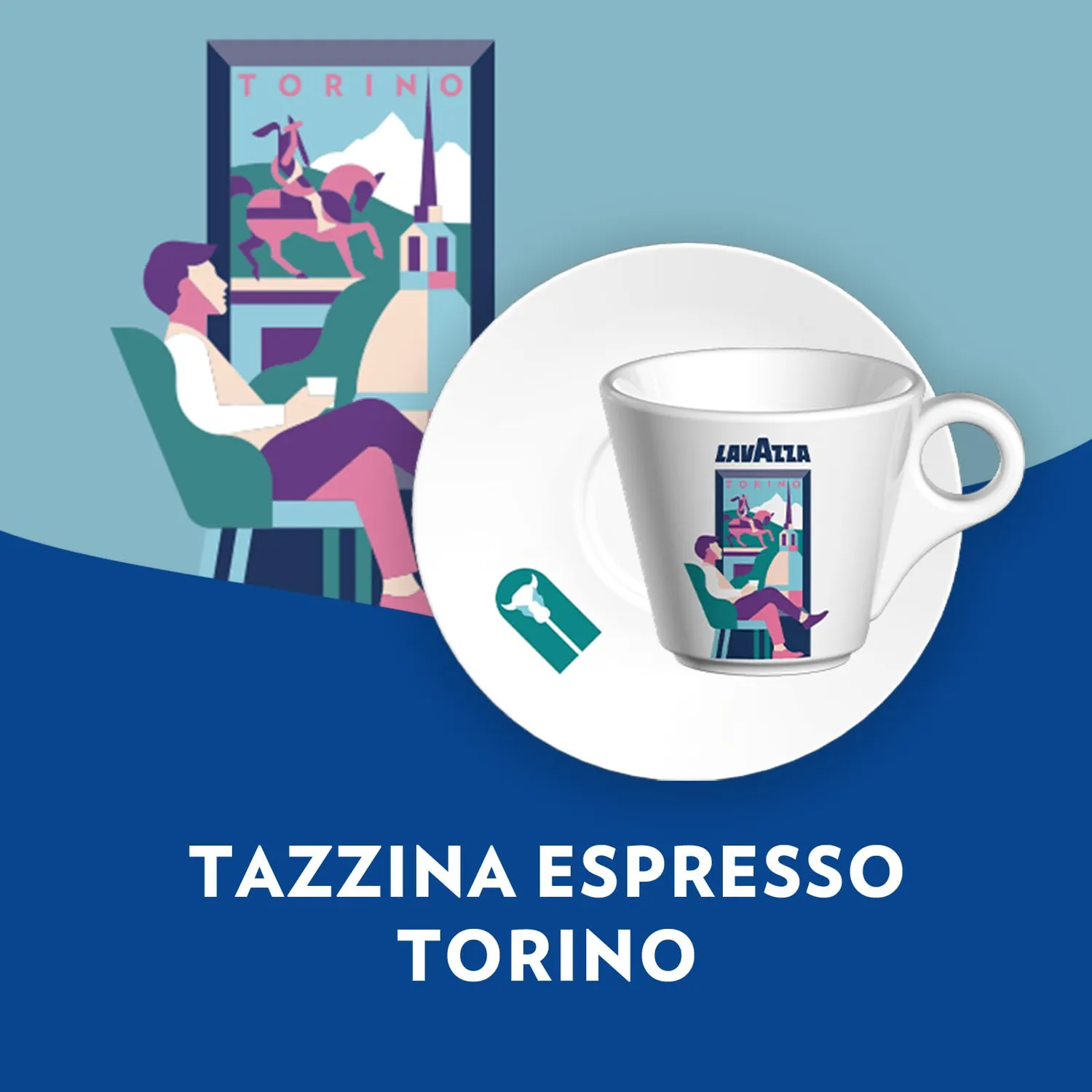 Lavazza Window set tazzine caffè Torino Napoli 2pz