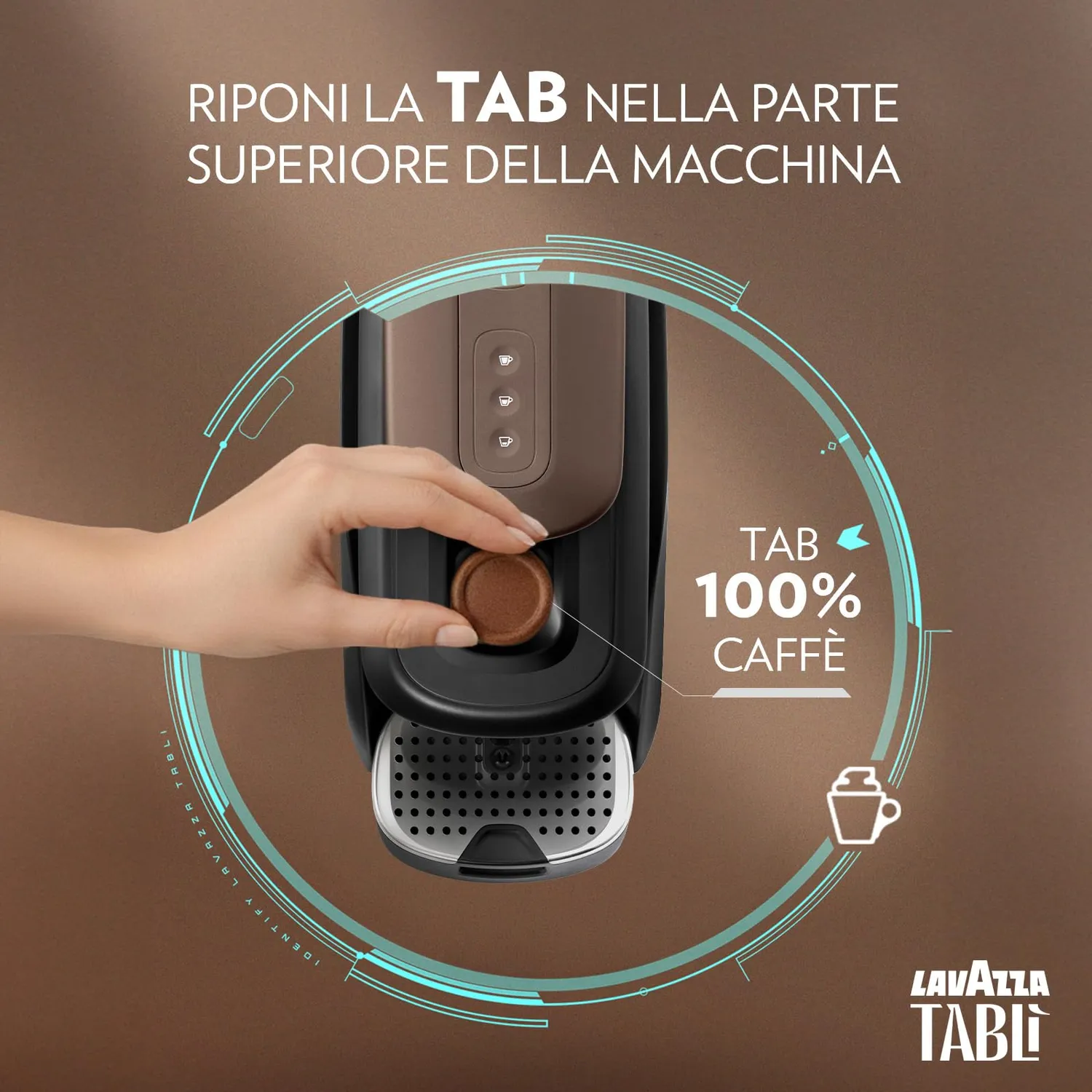Lavazza Tabli macchina caffe tab 100% caffe marrone + 96 tab