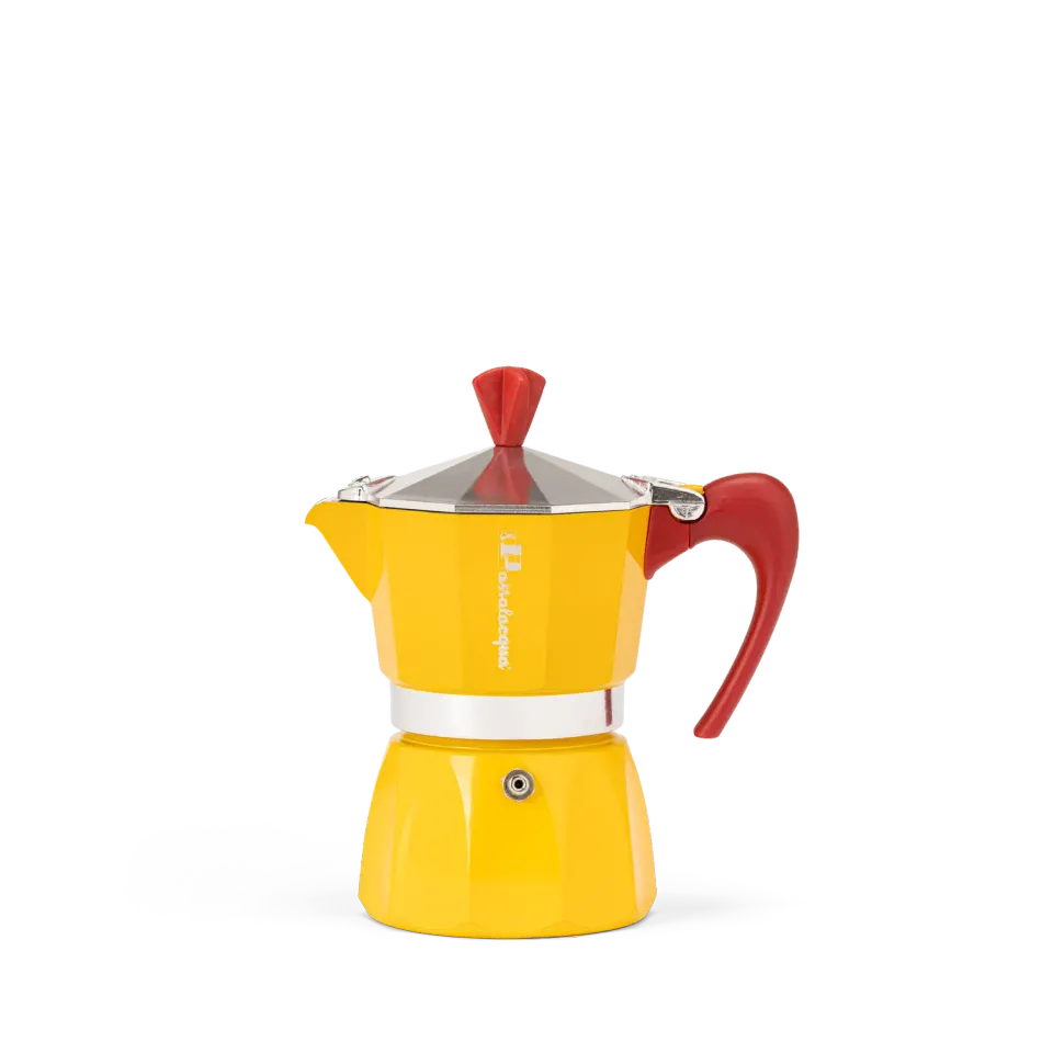 Passalacqua Moka da 3 tazze caffettiera gialla per macinato