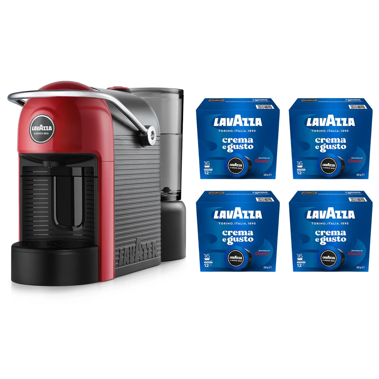 Lavazza Jolie Evo macchina caffe A Modo Mio nera + 64 capsule