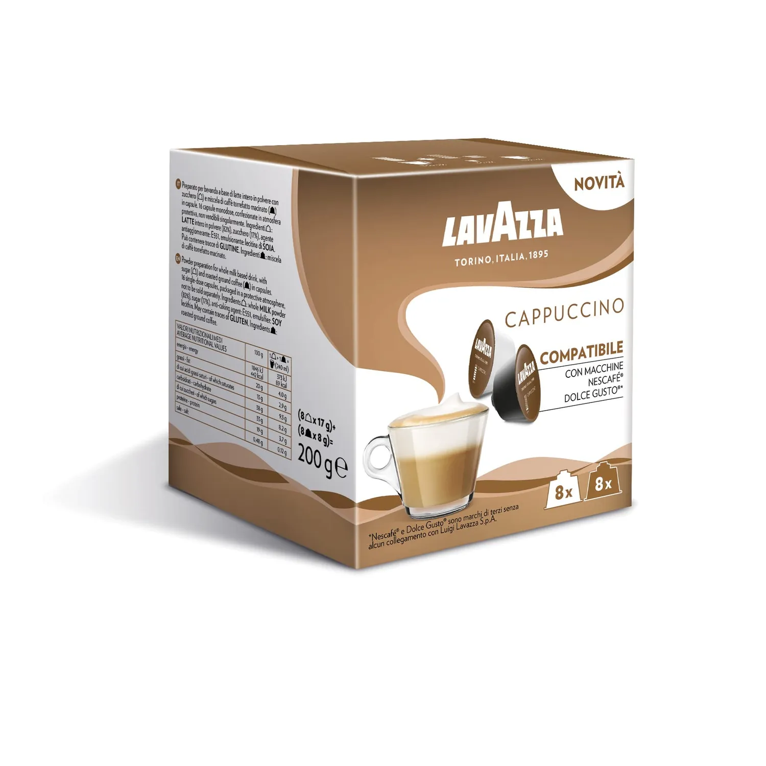 Lavazza Cappuccino capsule Dolce Gusto 96 pz con latte