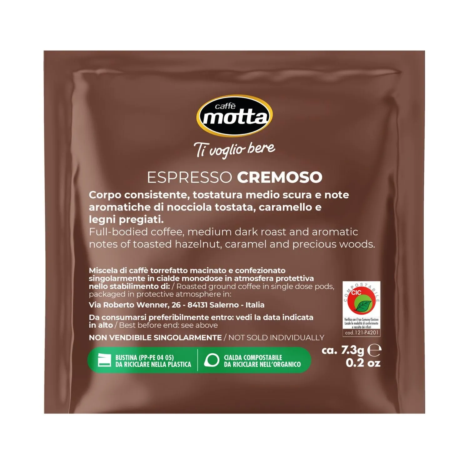 Caffè Motta Espresso Cremoso cialde ESE 150 compostabili