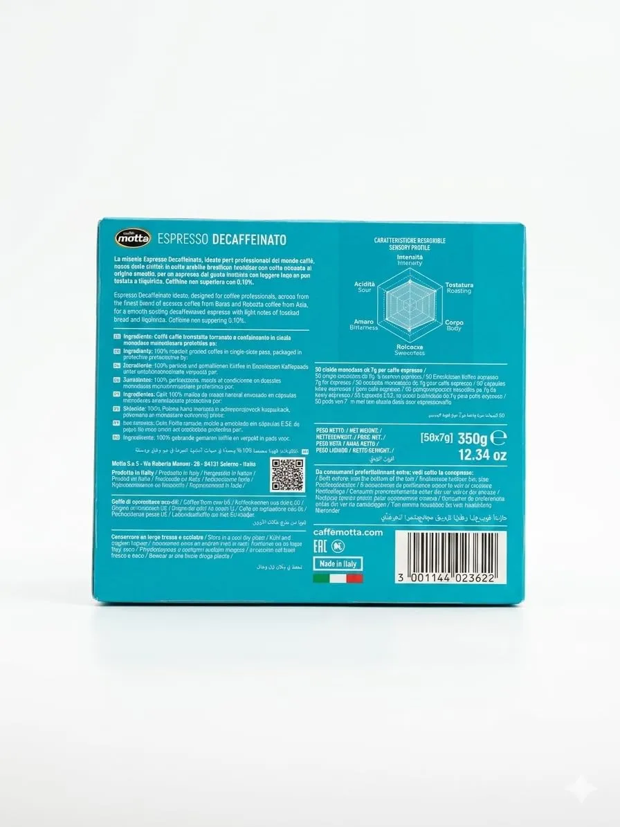 Caffè Motta Espresso Decaffeinato cialde 50 pz delicate