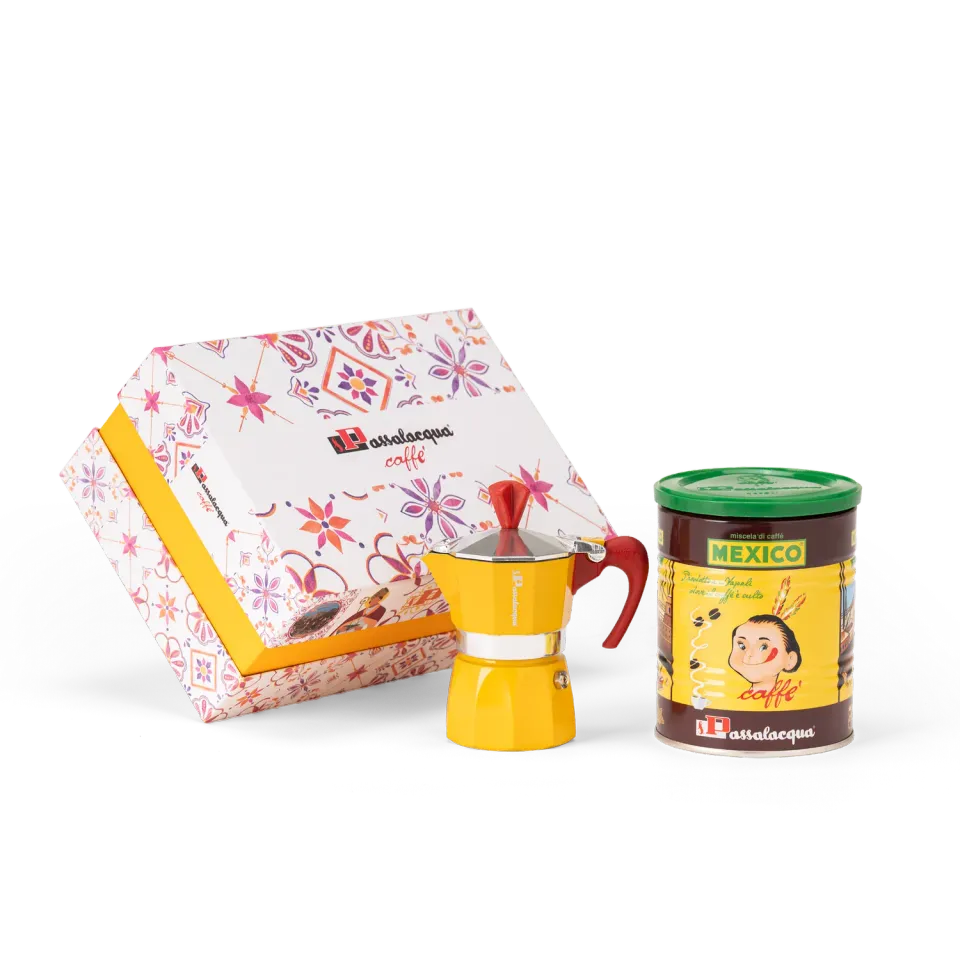 Passalacqua Mexico gift box moka + lattina 250g macinato