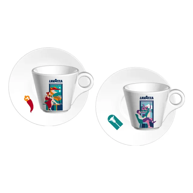 Lavazza Window set tazzine caffè Torino Napoli 2pz