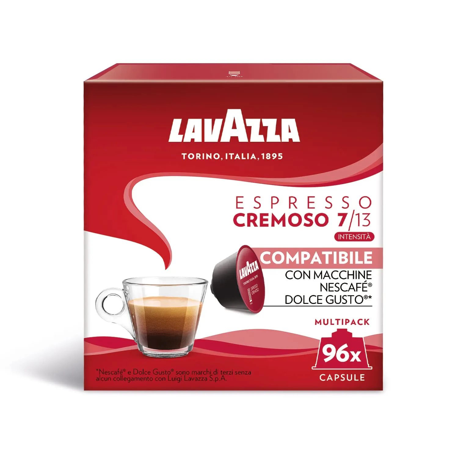 Lavazza Dek Gentile decaffeinato capsule Dolce Gusto 96 pz arabica
