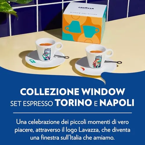 Lavazza Window set tazzine caffè Torino Napoli 2pz