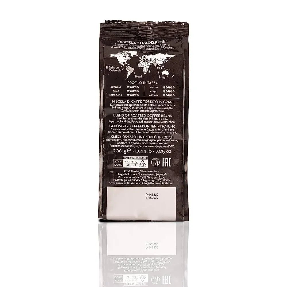 Diemme Tradizione caffè macinato moka 200 g note cioccolato