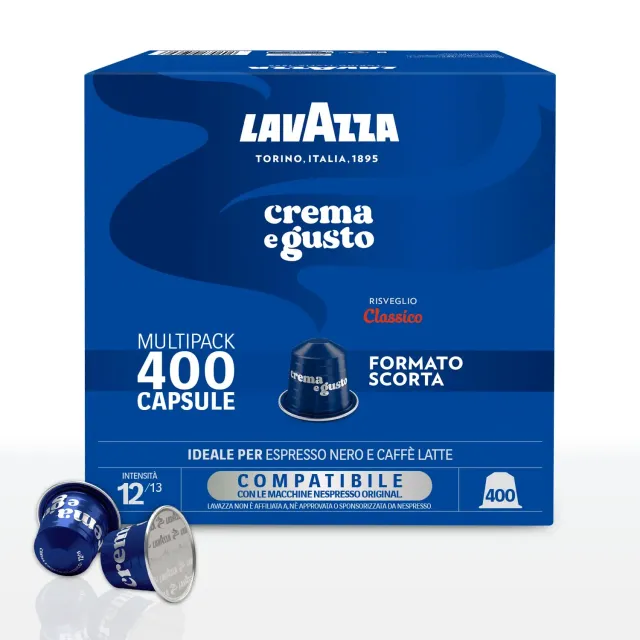 Lavazza Crema e Gusto Classico capsule Nespresso 400 pz intensità 12