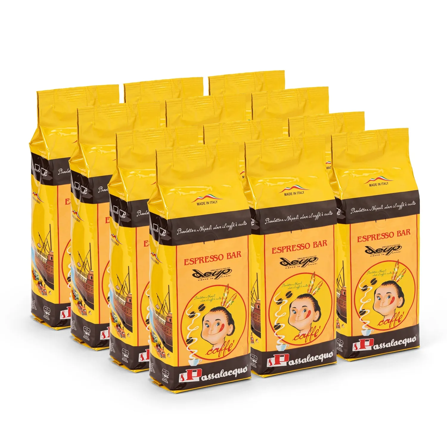 S Passalacqua Deup caffè in grani 500g decaffeinato