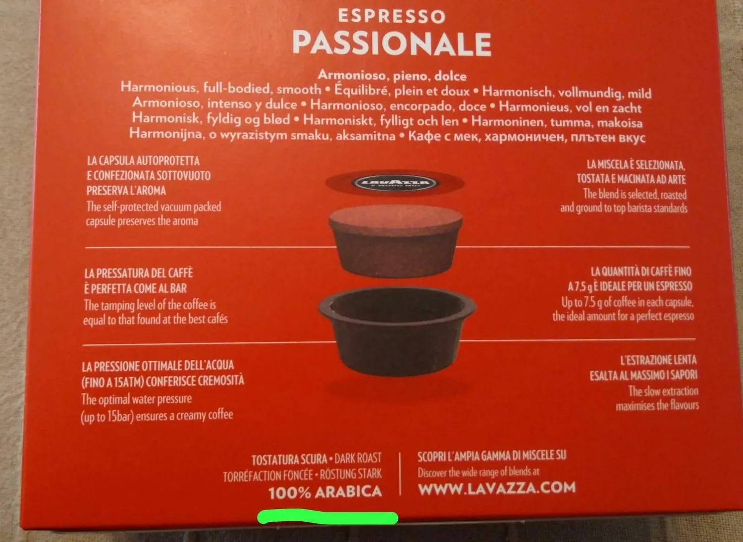 Lavazza A Modo Mio Passionale capsule 180 gusto cioccolato