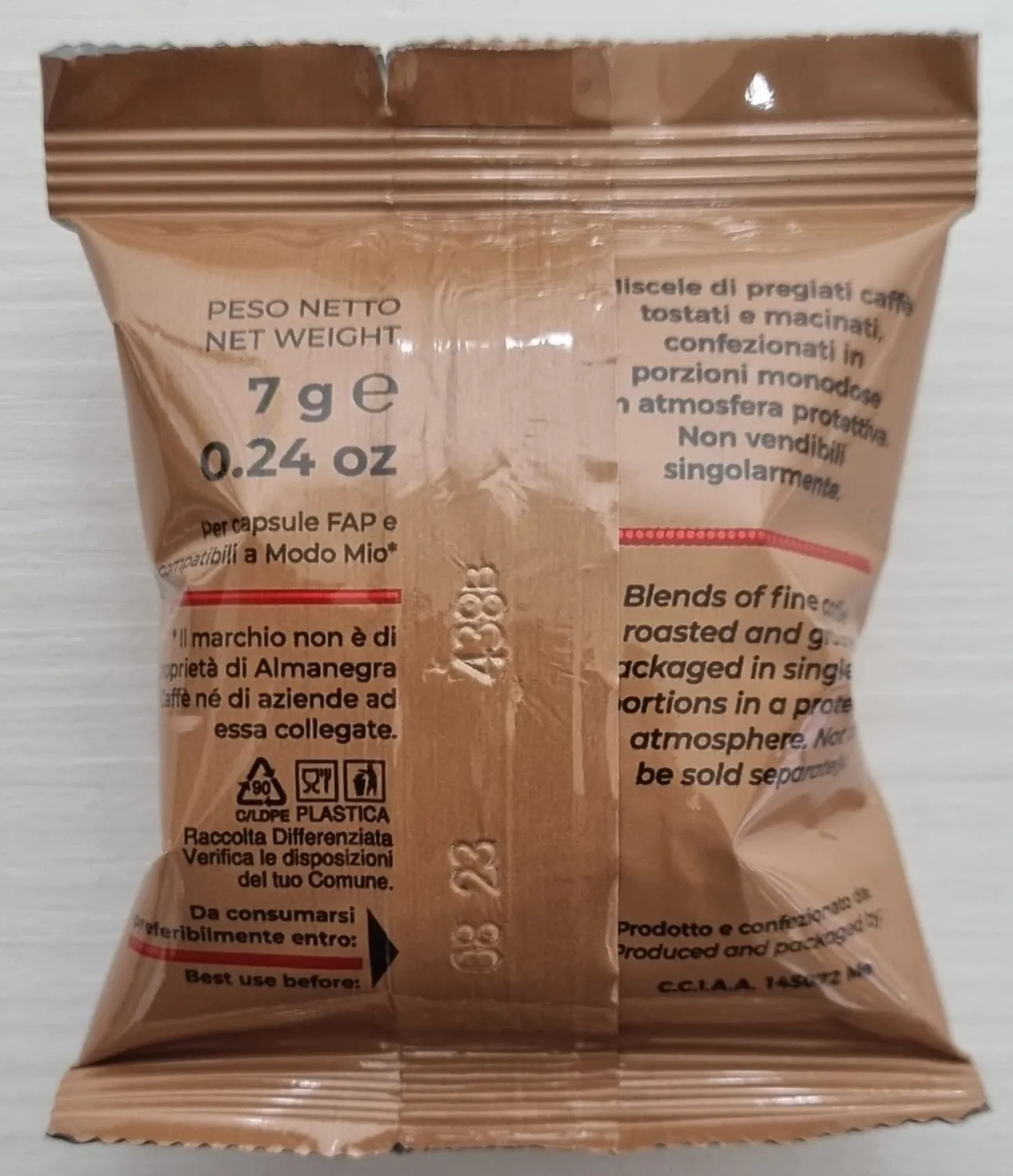 Almanegra Miscela Riserva capsule A Modo Mio 100pz arabica