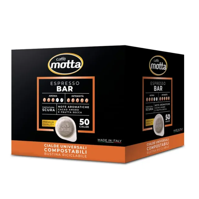 Caffè Motta Espresso Bar cialde ESE 44 mm 50 pz extra dark