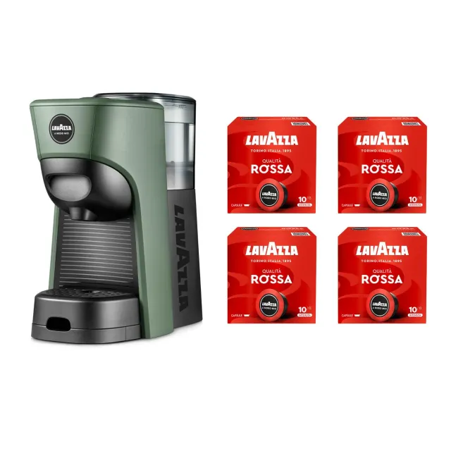 Lavazza A Modo Mio Tiny macchina caffè verde 64 capsule Rossa