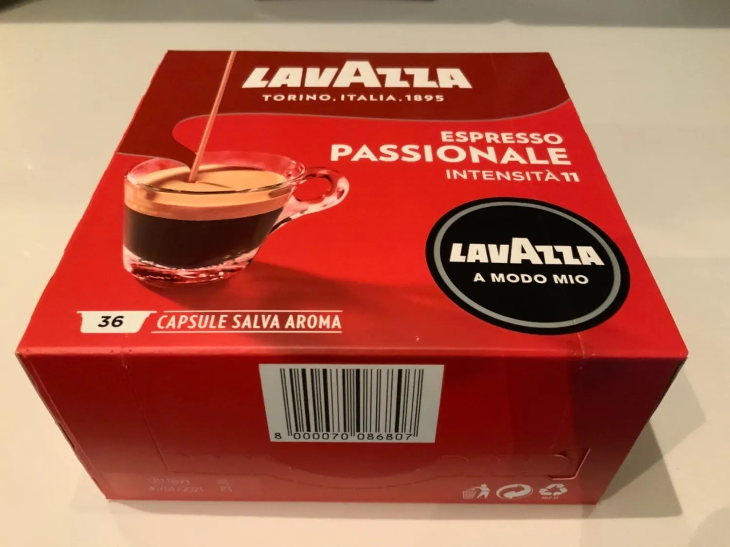 Lavazza A Modo Mio Passionale capsule 180 gusto cioccolato