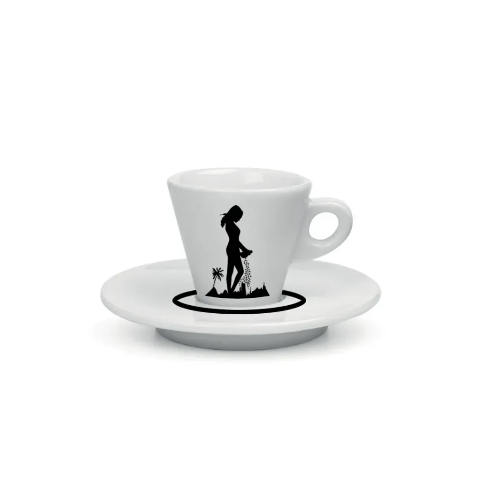 Antigua Tazzadoro Tazzina Caffè con Piattino Seminatrice Nera
