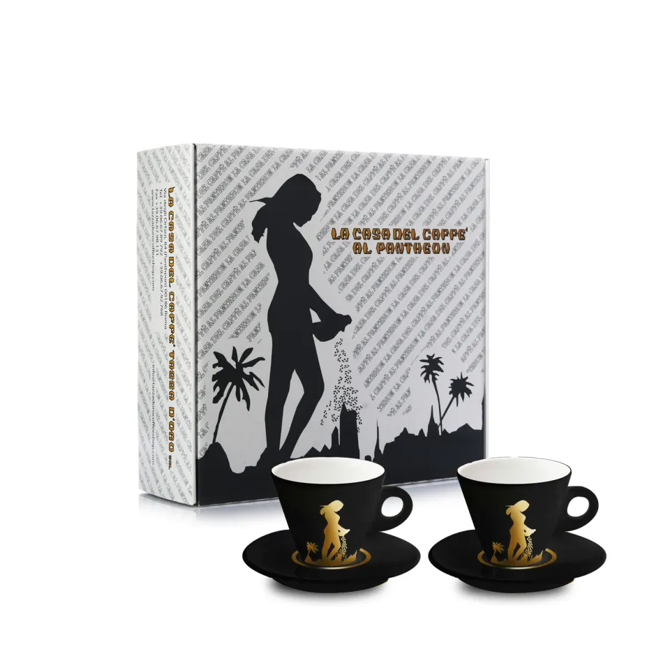 Antigua Tazzadoro set 2 tazzine cappuccino gift box ceramica