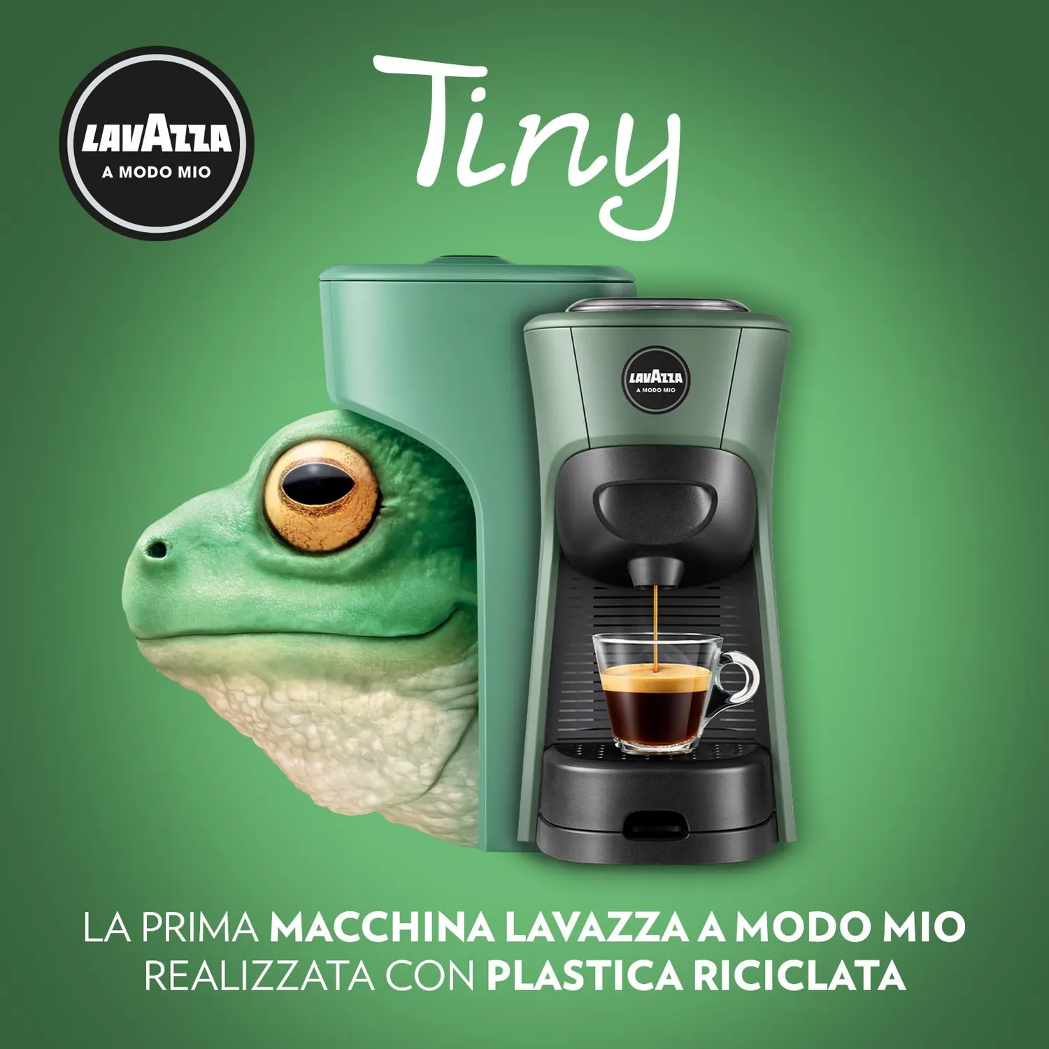 Lavazza A Modo Mio Tiny macchina caffè verde 64 capsule Rossa