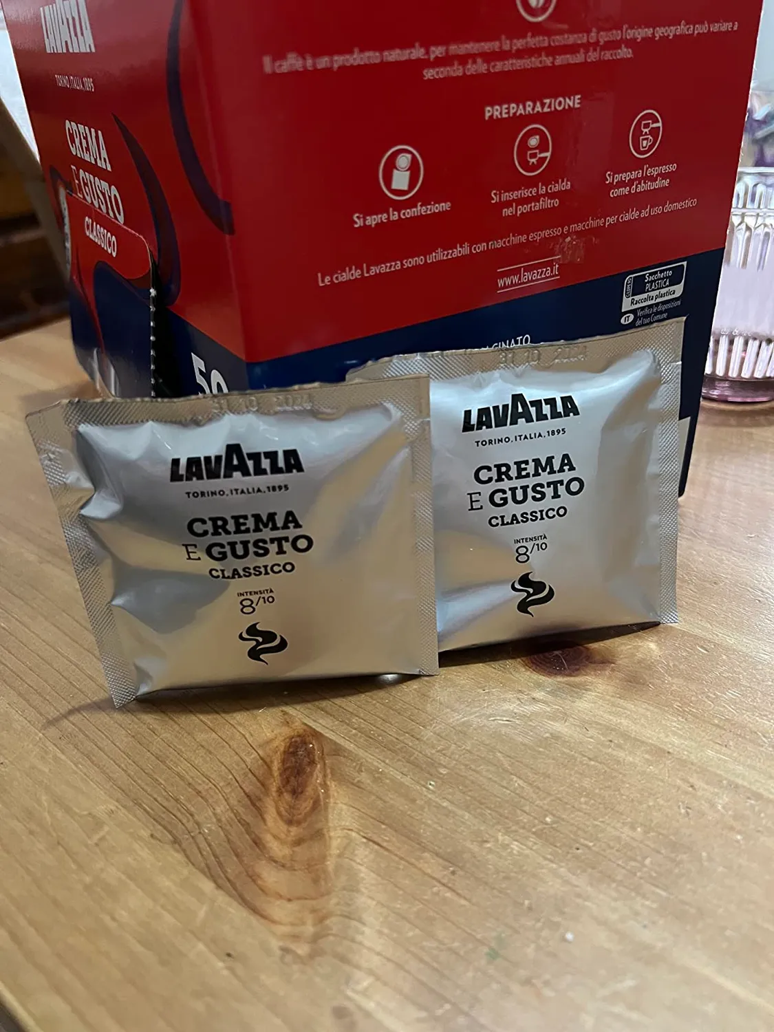 Lavazza Crema e Gusto Classico cialde ESE 50 pz legno tabacco