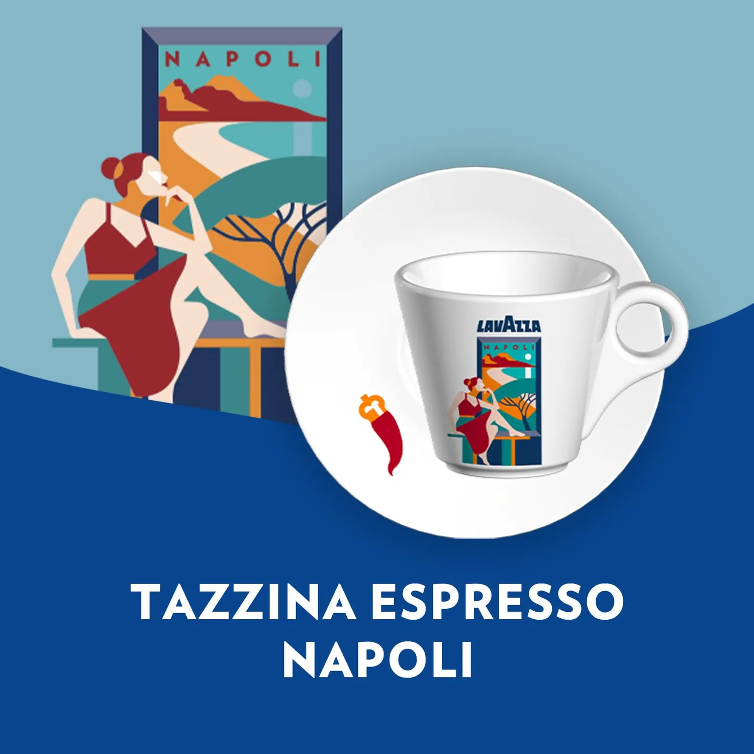 Lavazza Window set tazzine caffè Torino Napoli 2pz