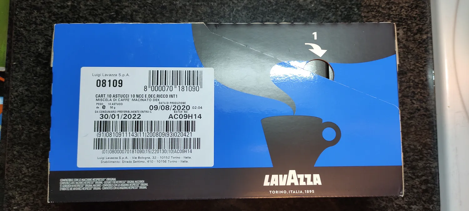 Lavazza Decaffeinato Ricco capsule compatibili Nespresso 100 pz