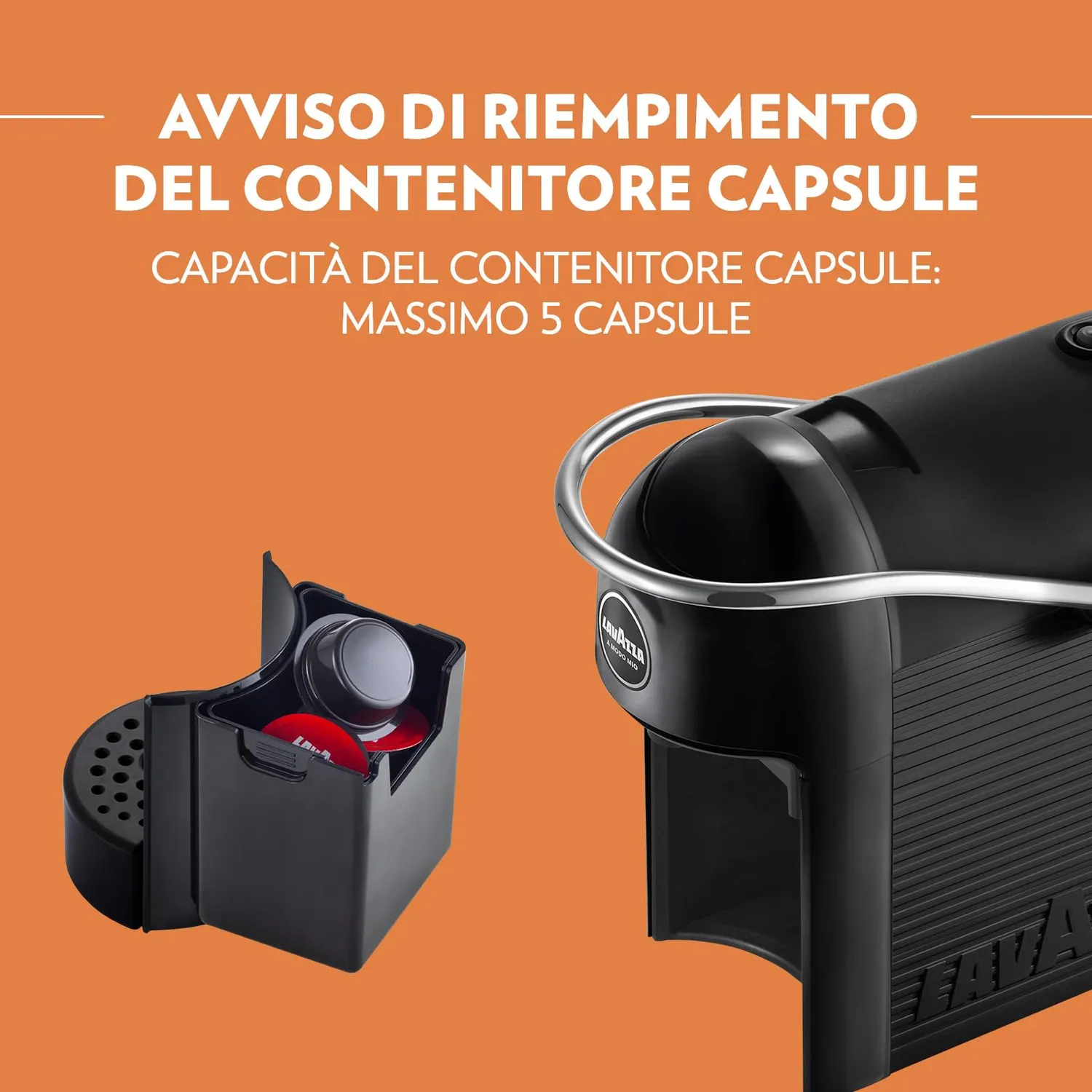 Lavazza Jolie Evo macchina caffe A Modo Mio nera + 64 capsule