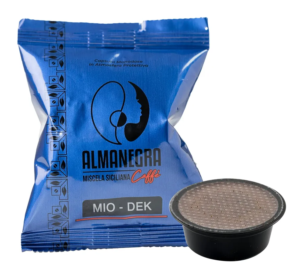 Almanegra Dek capsule compatibili A Modo Mio 100 decaffeinato