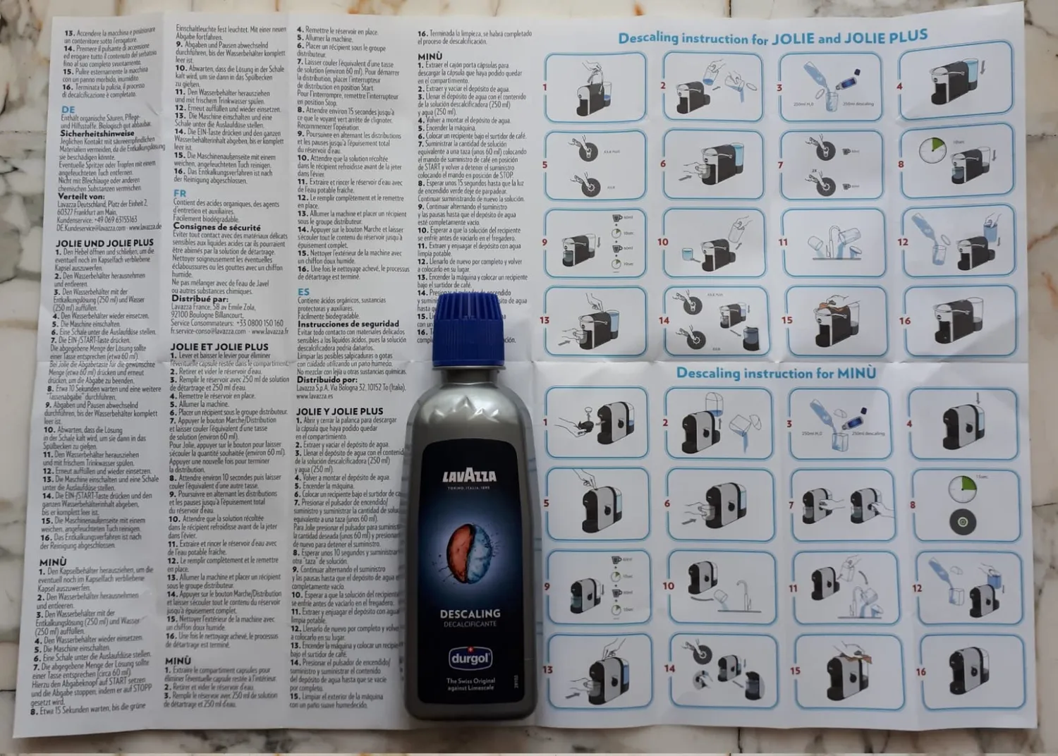 Lavazza A Modo Mio decalcificante liquido 250ml 2 usi
