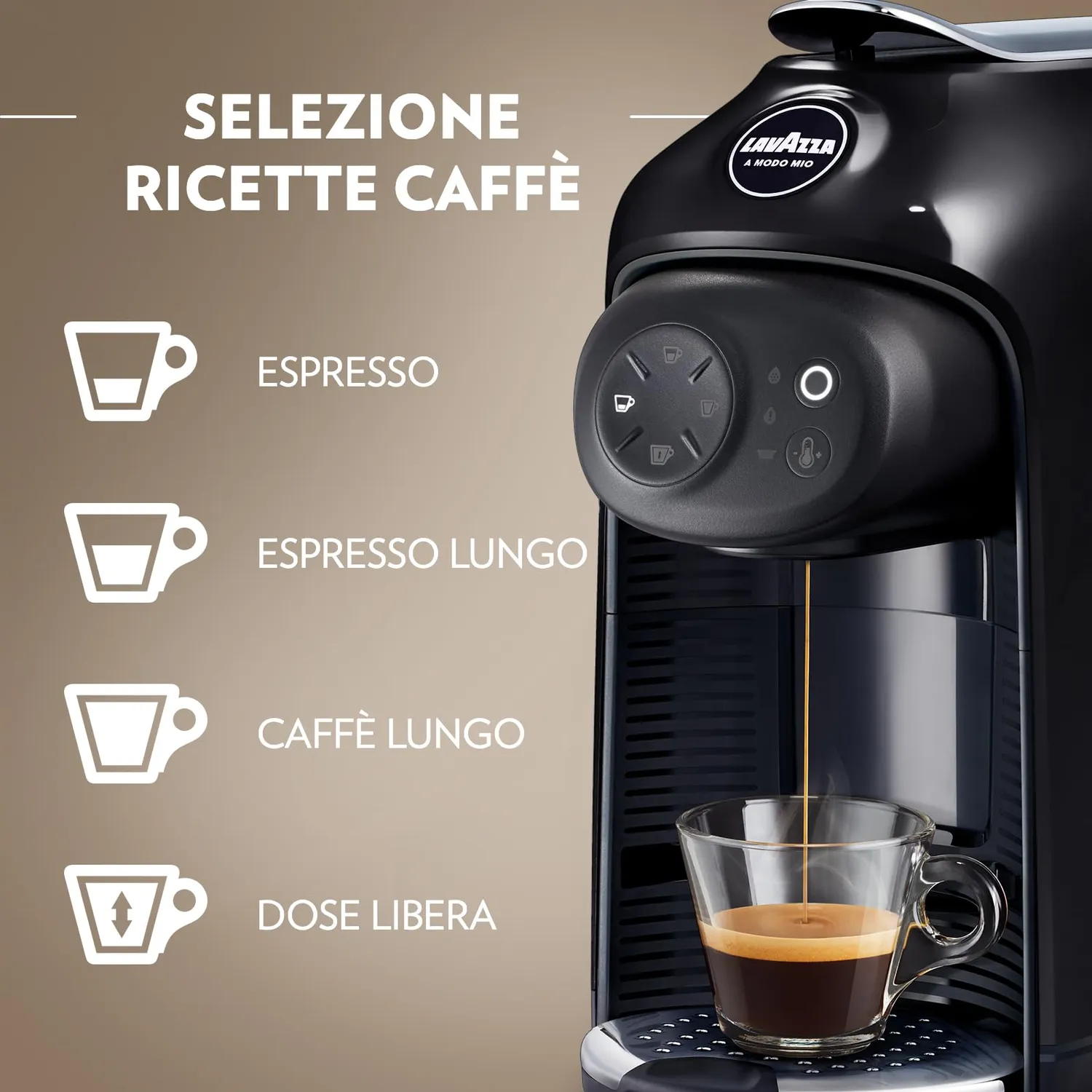 Lavazza A Modo Mio Idola macchina capsule nera touch