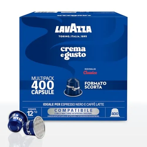 Lavazza Crema e Gusto Classico capsule Nespresso 400 pz intensità 12