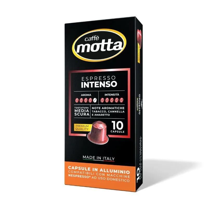 Caffè Motta Espresso Intenso capsule Nespresso 100 pz alluminio