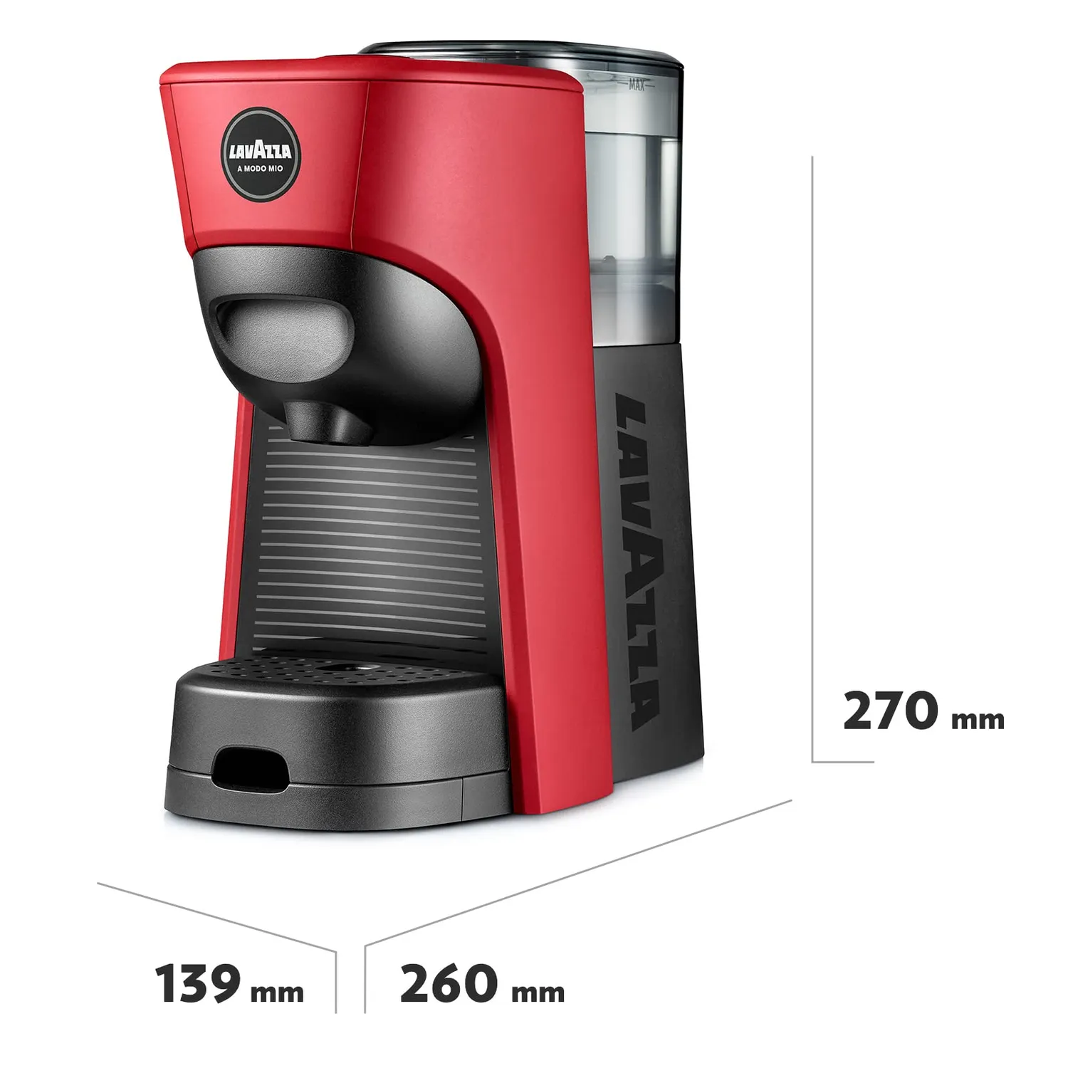 Lavazza A Modo Mio Tiny macchina rossa + 64 capsule Rossa