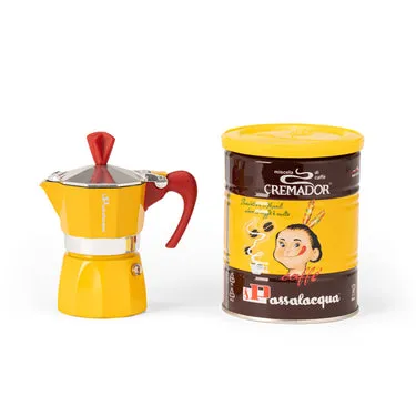 Passalacqua Cremador cofanetto regalo moka 2 tazze+250g