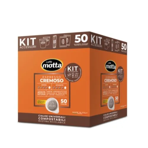 Caffè Motta Cremoso Cialde ESE 44 mm Kit 50 pz delicato