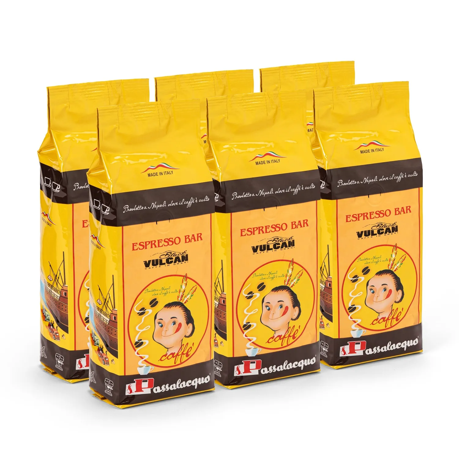 Passalacqua Black Vulcan caffè grani 500 g intenso