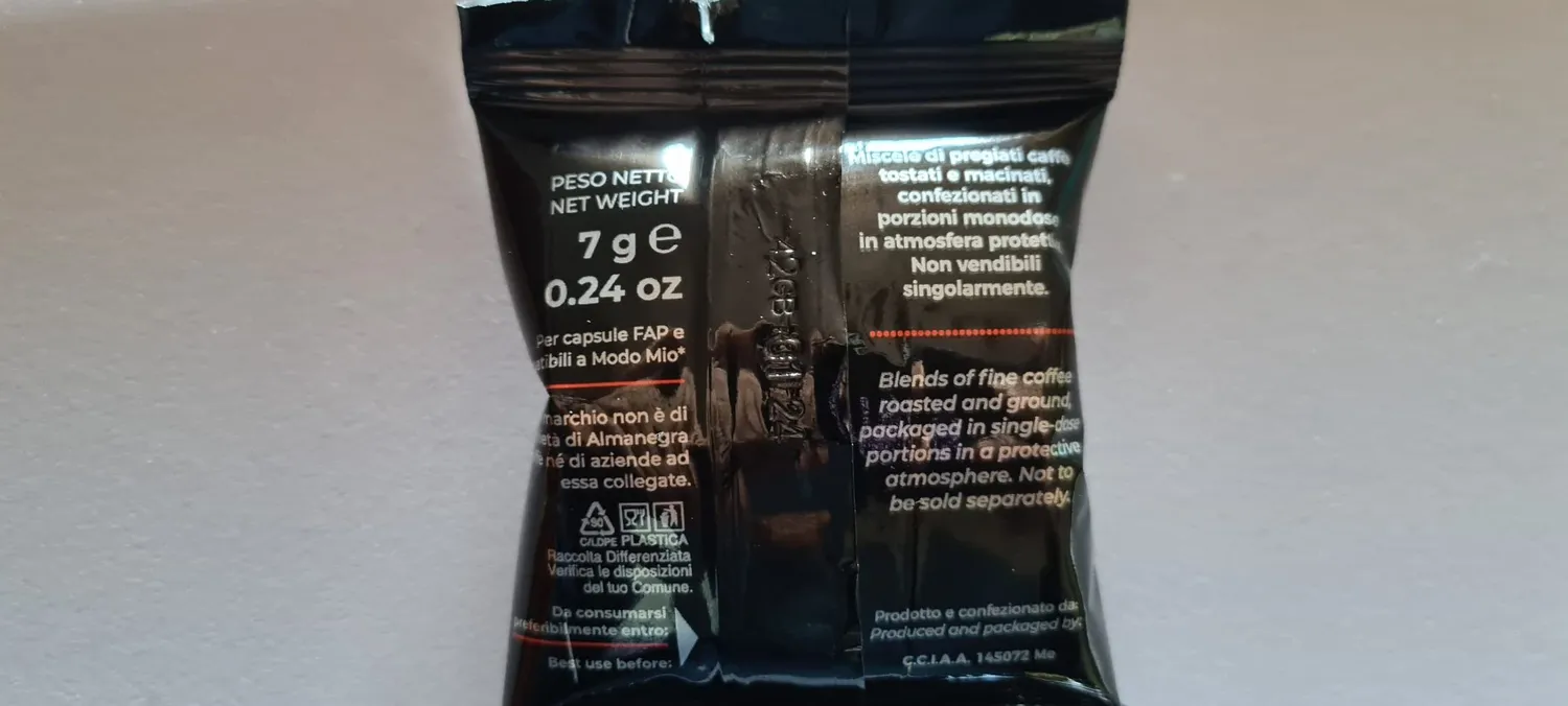 Almanegra Miscela Forte capsule A Modo Mio 100pz tostatura scura