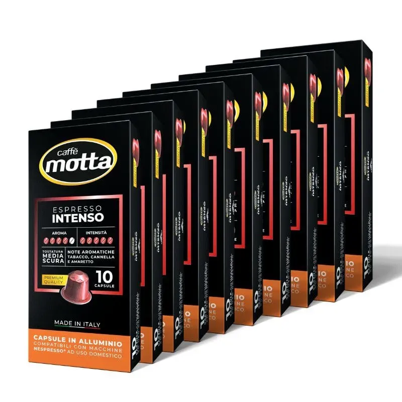 Caffè Motta Espresso Intenso capsule Nespresso 100 pz alluminio