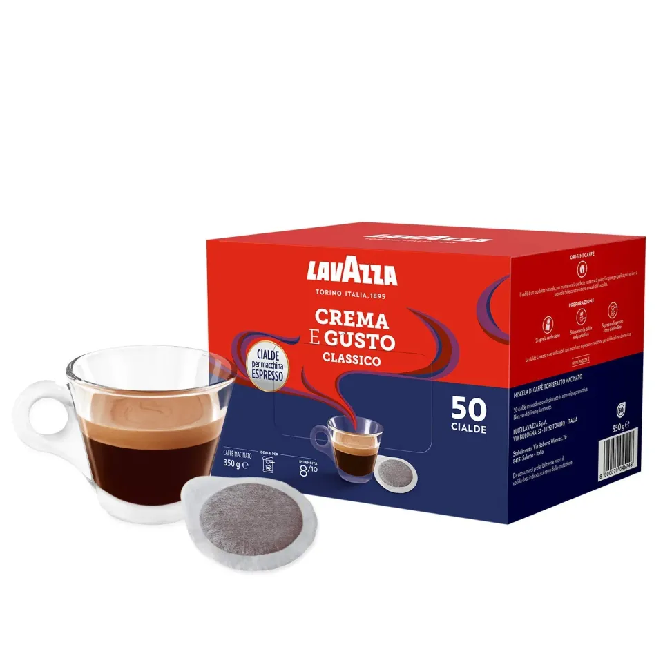 Lavazza Crema e Gusto Classico cialde ESE 50 pz legno tabacco