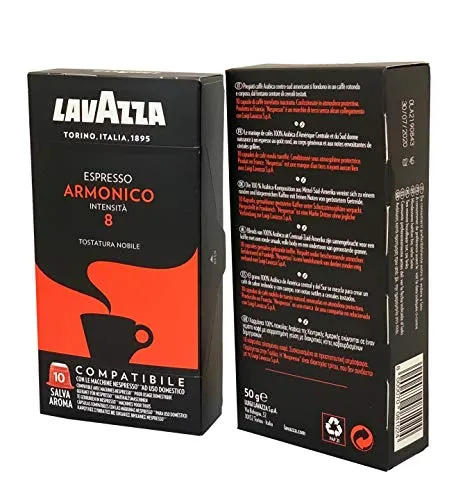 Lavazza Armonico capsule compatibili Nespresso 100 pz tostatura scura
